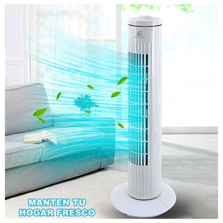 Foto 8 | Ventilador De Torre De 29'' Con 3 Velocidades Y Giro De 90 Grados Color Blanco
