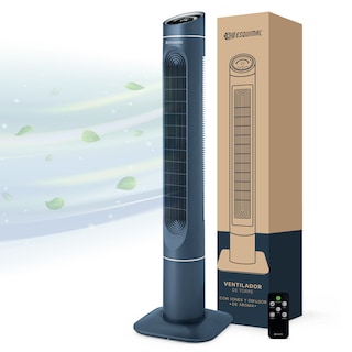 Foto 1 | Ventilador De Torre 128 Cm Ionizador Purificador De Aire Con Caja De Aromas Esquimal Color Azul Oscilante 90°