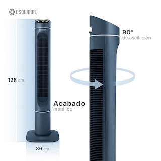 Foto 6 | Ventilador De Torre 128 Cm Ionizador Purificador De Aire Con Caja De Aromas Esquimal Color Azul Oscilante 90°