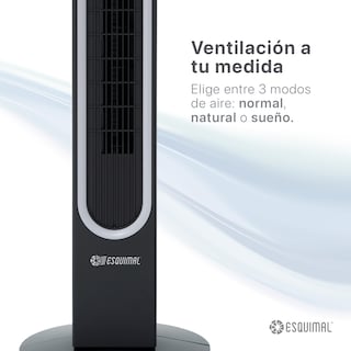 Foto 3 | Ventilador De Torre 106 Cm Con Luz Ambiental Led Esquimal Color Negro Oscilante 150°, 3 Velocidades Con Control Remoto