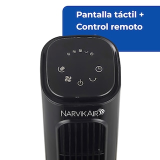Foto 2 | Ventilador De Torre Narvik Con Control Remoto De 32 Pulgadas, Panel Touch, 3 Velocidades, Oscilación De 50°