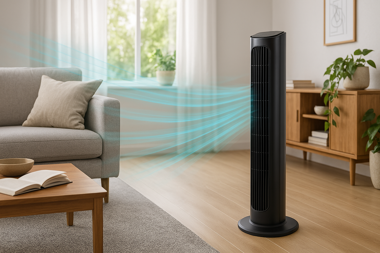 Foto 7 | Ventilador De Torre Narvik Con Control Remoto De 32 Pulgadas, Panel Touch, 3 Velocidades, Oscilación De 50°
