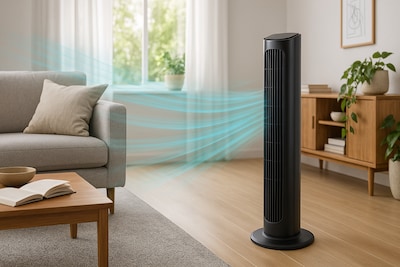 Foto 7 | Ventilador De Torre Narvik Con Control Remoto De 32 Pulgadas, Panel Touch, 3 Velocidades, Oscilación De 50°