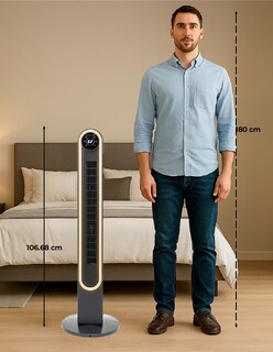 Foto 8 | Ventilador De Torre Narvik Na5042 Con Control Remoto Y Luz Led, 42 Pulgadas, 4 Velocidades, Oscilación De 130°, Pan