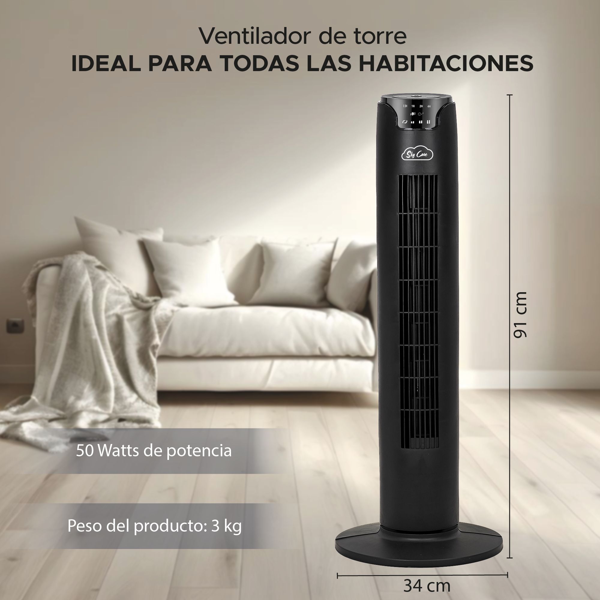 Foto 4 pulgar | Set De 2 Ventiladores De Torre Sky Care De 36 Pulgadas
