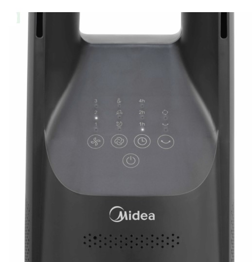 Foto 4 pulgar | Ventilador De Torre Midea Mbf40rdbk 40 Pul Sin Aspas 6 Velocidades Control Rem Negro