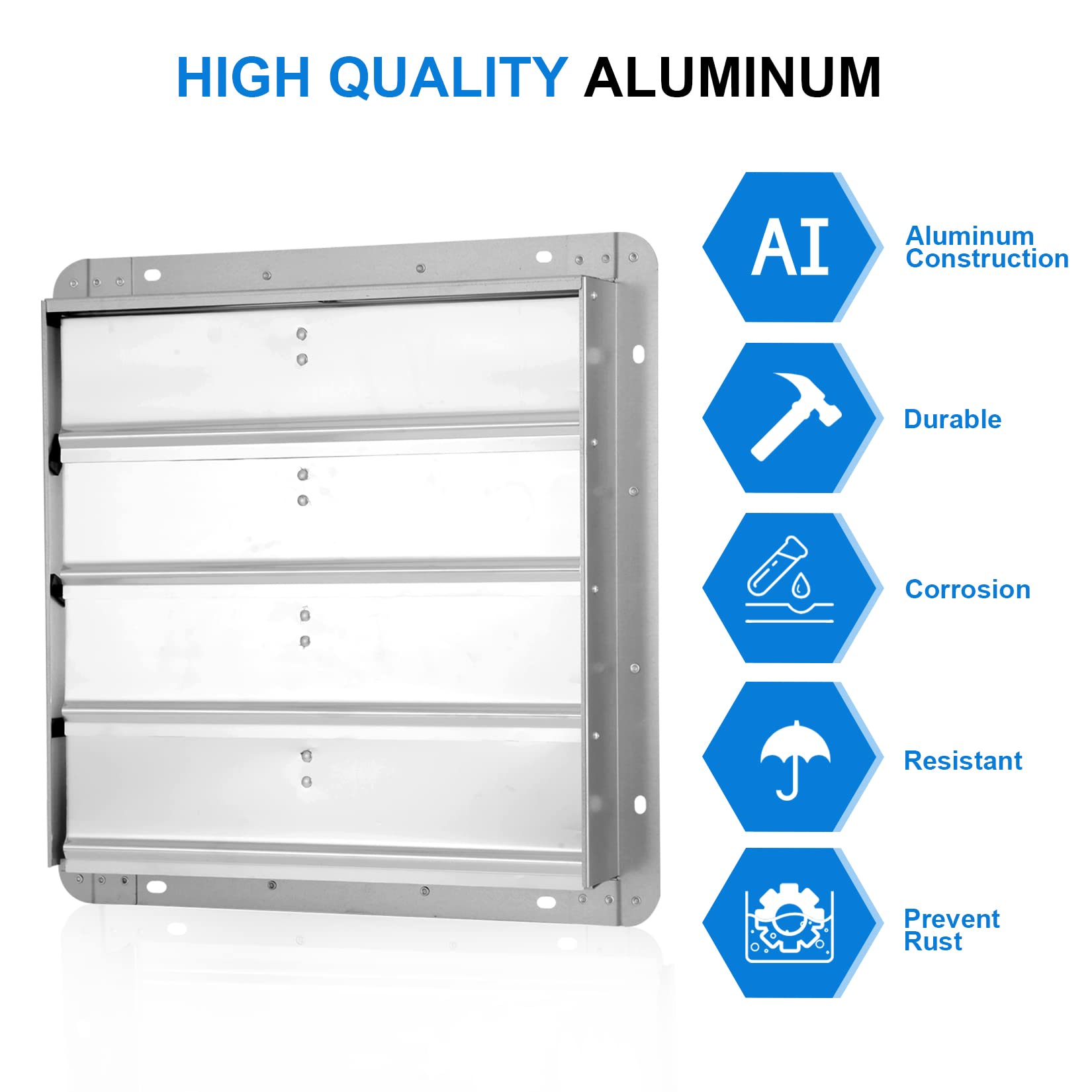 Foto 5 pulgar | Shutter Louver Vent Ipower De Aluminio Cuadrado De 16 Pulgadas, Paquete De 2 Unidades - Venta Internacional.