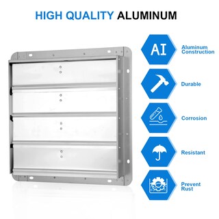 Foto 4 | Shutter Louver Vent Ipower De Aluminio Cuadrado De 16 Pulgadas, Paquete De 2 Unidades - Venta Internacional.