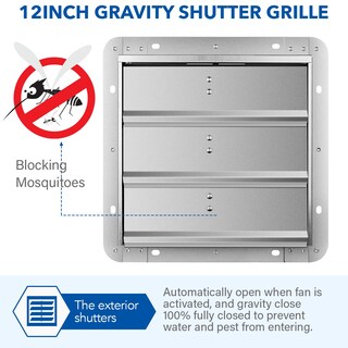 Foto 7 | Shutter Louver Vent Ipower De Aluminio Cuadrado De 16 Pulgadas, Paquete De 2 Unidades - Venta Internacional.