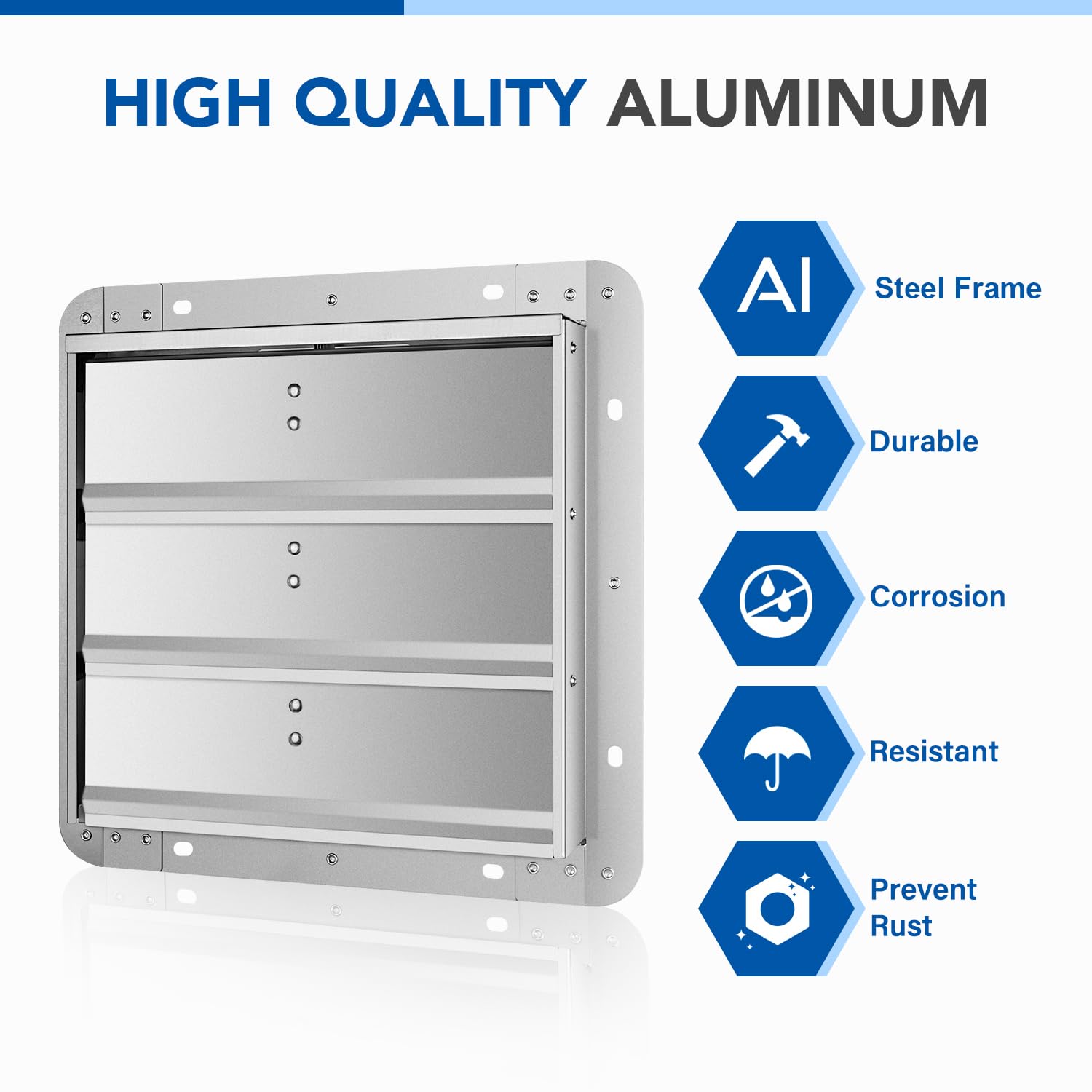 Foto 4 pulgar | Shutter Louver Vent Ipower De Aluminio Cuadrado De 14 Pulgadas, Paquete De 2 Unidades - Venta Internacional.