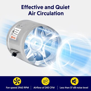 Foto 2 | Ventilador Inline Booster Ipower De 6 Pulgadas, 240 Cfm, Hvac, 37 W, 110 V - Venta Internacional.