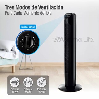 Foto 2 | Magma Life Ventilador De Torre 83 Cm, 3 Velocidades, Oscilación 75°, Silencioso, Ahorro De Energía, Ideal Para
