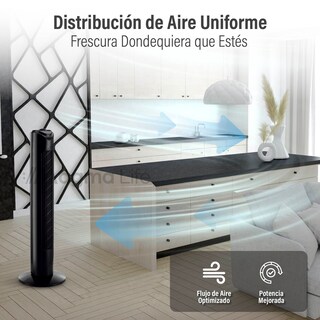 Foto 3 | Magma Life Ventilador De Torre 83 Cm, 3 Velocidades, Oscilación 75°, Silencioso, Ahorro De Energía, Ideal Para