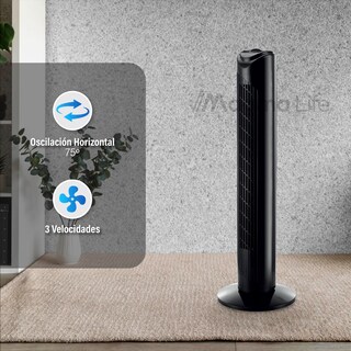 Foto 5 | Magma Life Ventilador De Torre 83 Cm, 3 Velocidades, Oscilación 75°, Silencioso, Ahorro De Energía, Ideal Para
