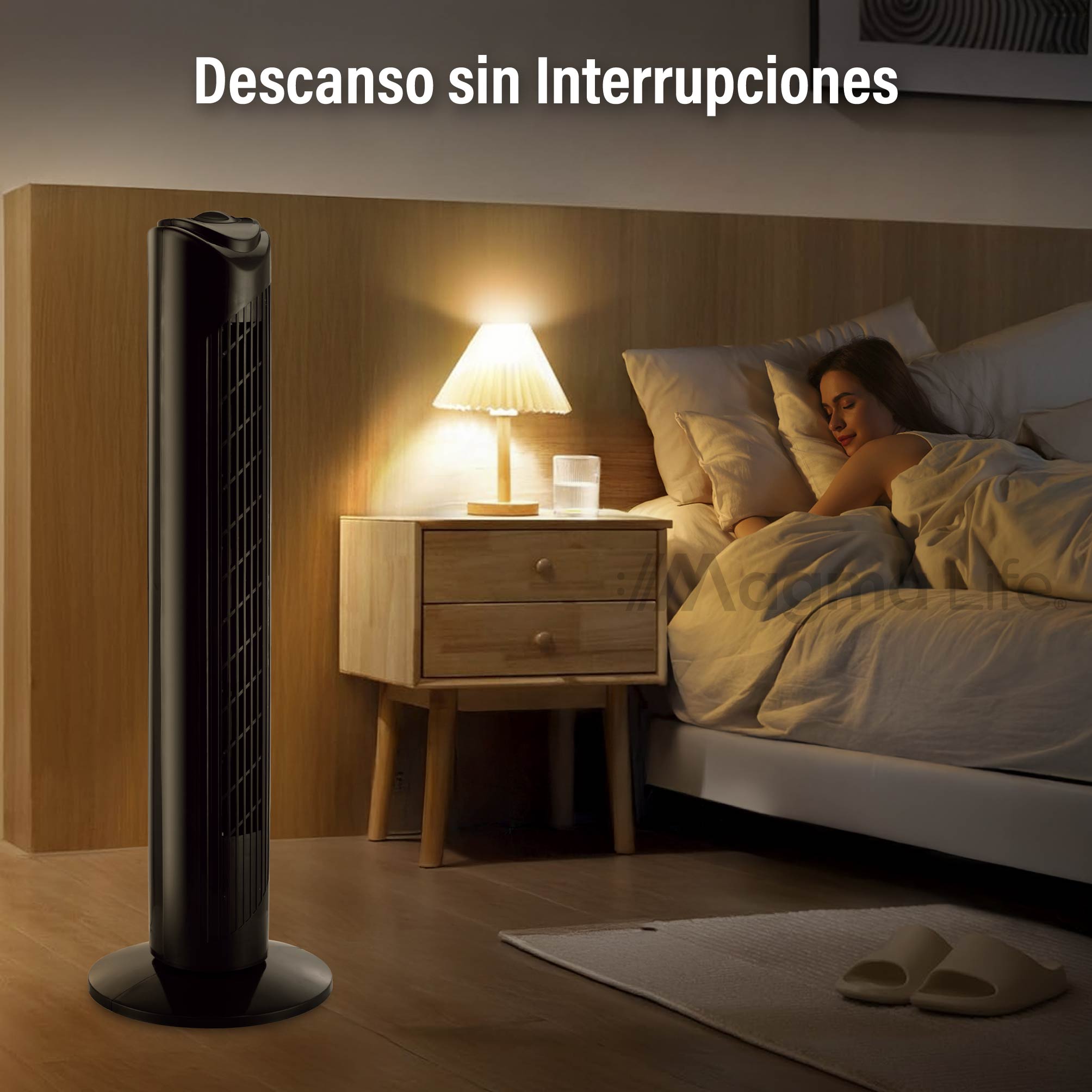 Foto 8 pulgar | Magma Life Ventilador De Torre 83 Cm, 3 Velocidades, Oscilación 75°, Silencioso, Ahorro De Energía, Ideal Para