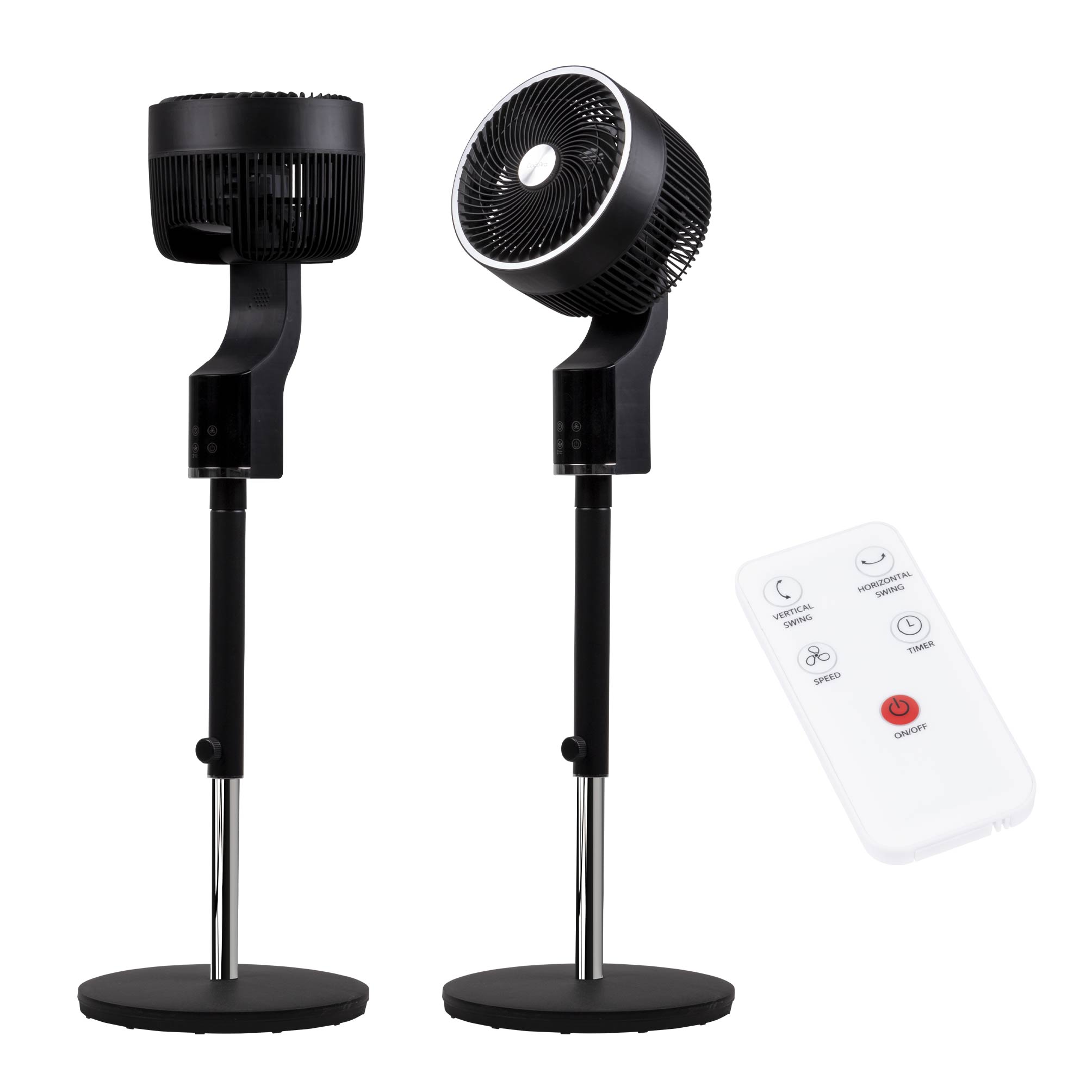 Magma Life Ventilador De Pedestal 50w, Control Remoto, Pantalla Led, 3 Velocidades, Temporizador 12h, Difusor De A