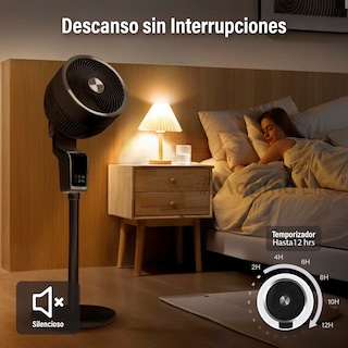 Foto 3 | Magma Life Ventilador De Pedestal 50w, Control Remoto, Pantalla Led, 3 Velocidades, Temporizador 12h, Difusor De A
