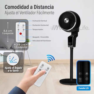 Foto 8 | Magma Life Ventilador De Pedestal 50w, Control Remoto, Pantalla Led, 3 Velocidades, Temporizador 12h, Difusor De A