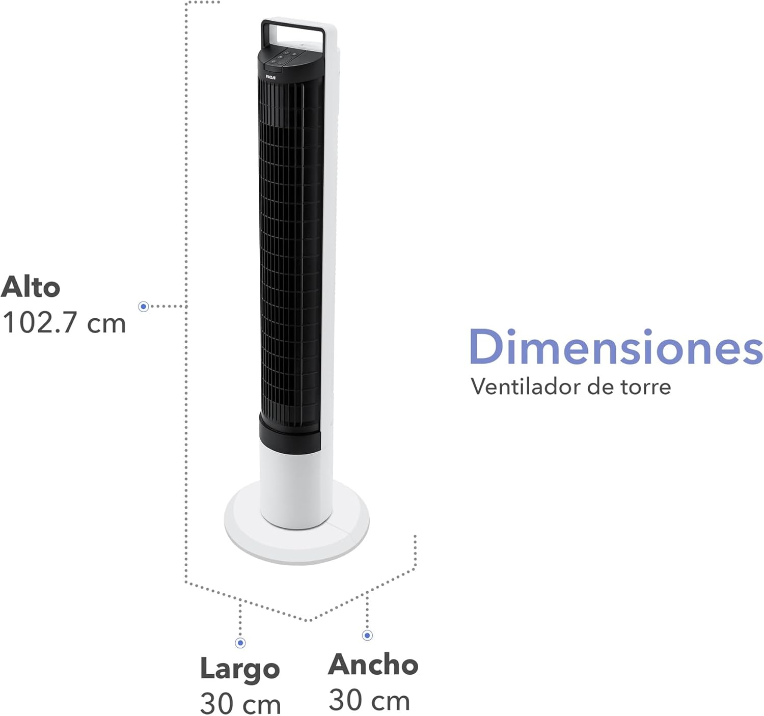 Foto 3 | Ventilador Torre 40.4'' Lavable C/control Rca