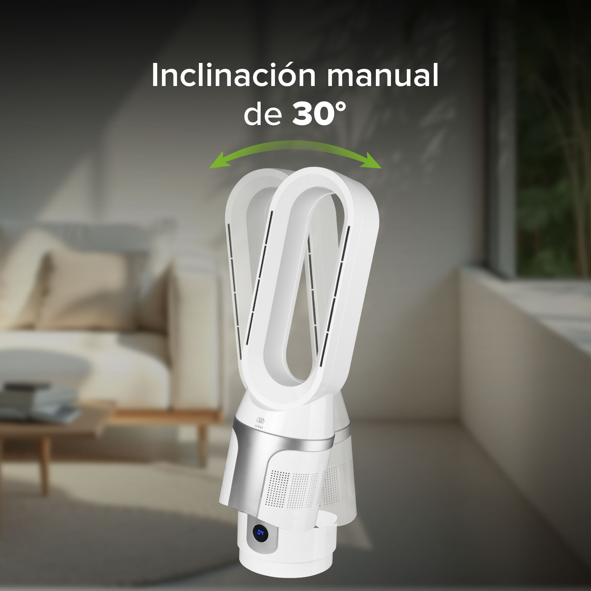 Foto 8 pulgar | Ventilador Calefactor y Purificador de Aire Avera Ventor06 Blanco 3 en 1 8 Velocidades Aire y 3 Niveles de Calefacción