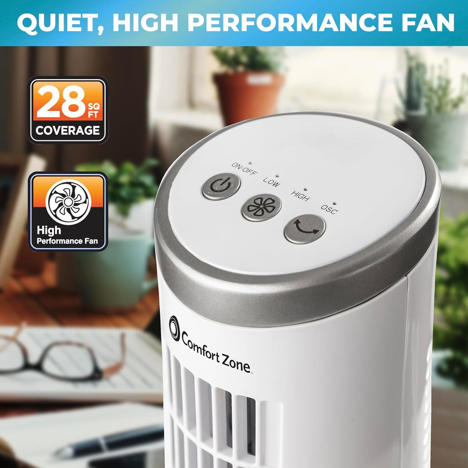 Foto 7 pulgar | Ventilador Tipo Torre Comfort Zone Mtrnf2302-blk, 30 Cm, 2 Velocidades, Negro - Venta Internacional.