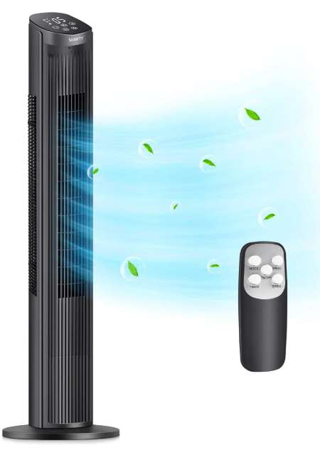Foto 1 | Xtellar Ventilador De Torre Silencioso Y Oscilante Vertical, Con Control Remoto Y Pantalla Led