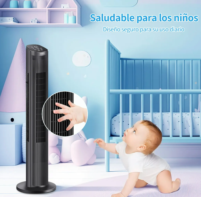 Foto 3 pulgar | Xtellar Ventilador De Torre Silencioso Y Oscilante Vertical, Con Control Remoto Y Pantalla Led