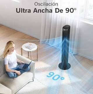 Foto 2 | Xtellar Torre Ventilador Premium De 100cm, Ultra Silencioso, Portátil Con Control Remoto, 5 Velocidades Y Temporizado