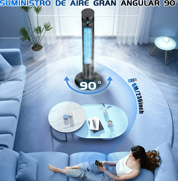 Foto 4 pulgar | Ventilador De Torre Xtellar  Silencioso Con Control Remoto Y Modos Inteligentes – Negro