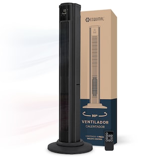 Foto 1 | Ventilador Calentador De Torre 2 En 1 Esquimal, Climatizador De Aire Giratorio,temporizador Y Control Remoto, Negro