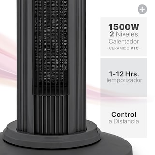Foto 4 | Ventilador Calentador De Torre 2 En 1 Esquimal, Climatizador De Aire Giratorio,temporizador Y Control Remoto, Negro