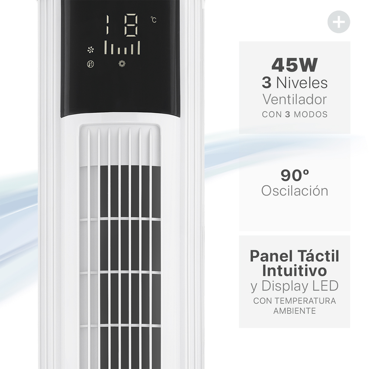Foto 4 pulgar | Ventilador Calentador De Torre 2 En 1 Esquimal, Climatizador De Aire Giratorio,temporizador Y Control Remoto, Blanco