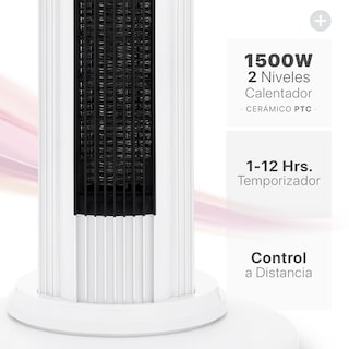 Foto 4 | Ventilador Calentador De Torre 2 En 1 Esquimal, Climatizador De Aire Giratorio,temporizador Y Control Remoto, Blanco
