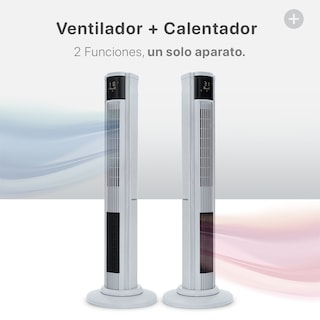 Foto 2 | Ventilador Calentador De Torre 2 En 1 Esquimal, Climatizador De Aire Giratorio,temporizador Y Control Remoto, Gris