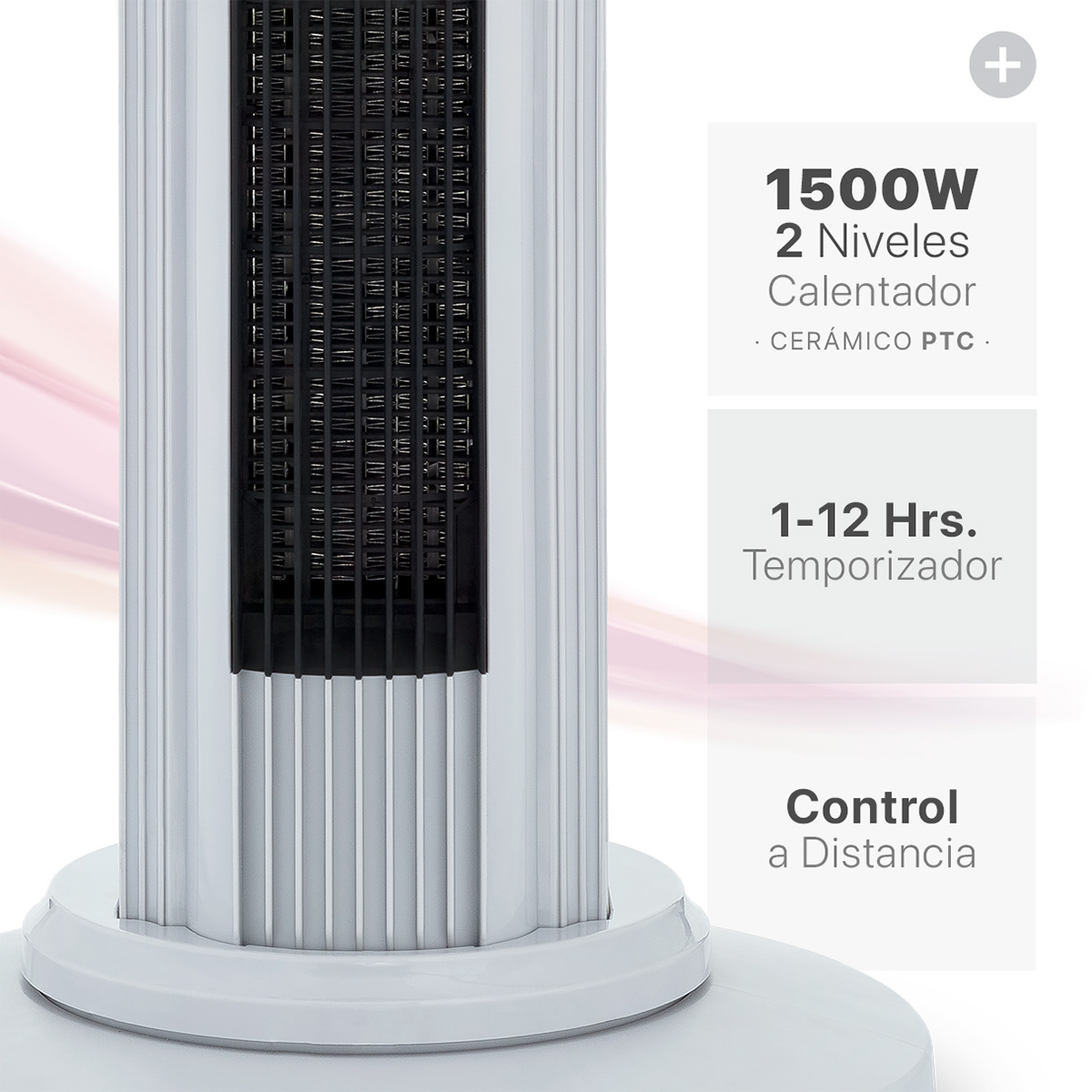 Foto 5 pulgar | Ventilador Calentador De Torre 2 En 1 Esquimal, Climatizador De Aire Giratorio,temporizador Y Control Remoto, Gris