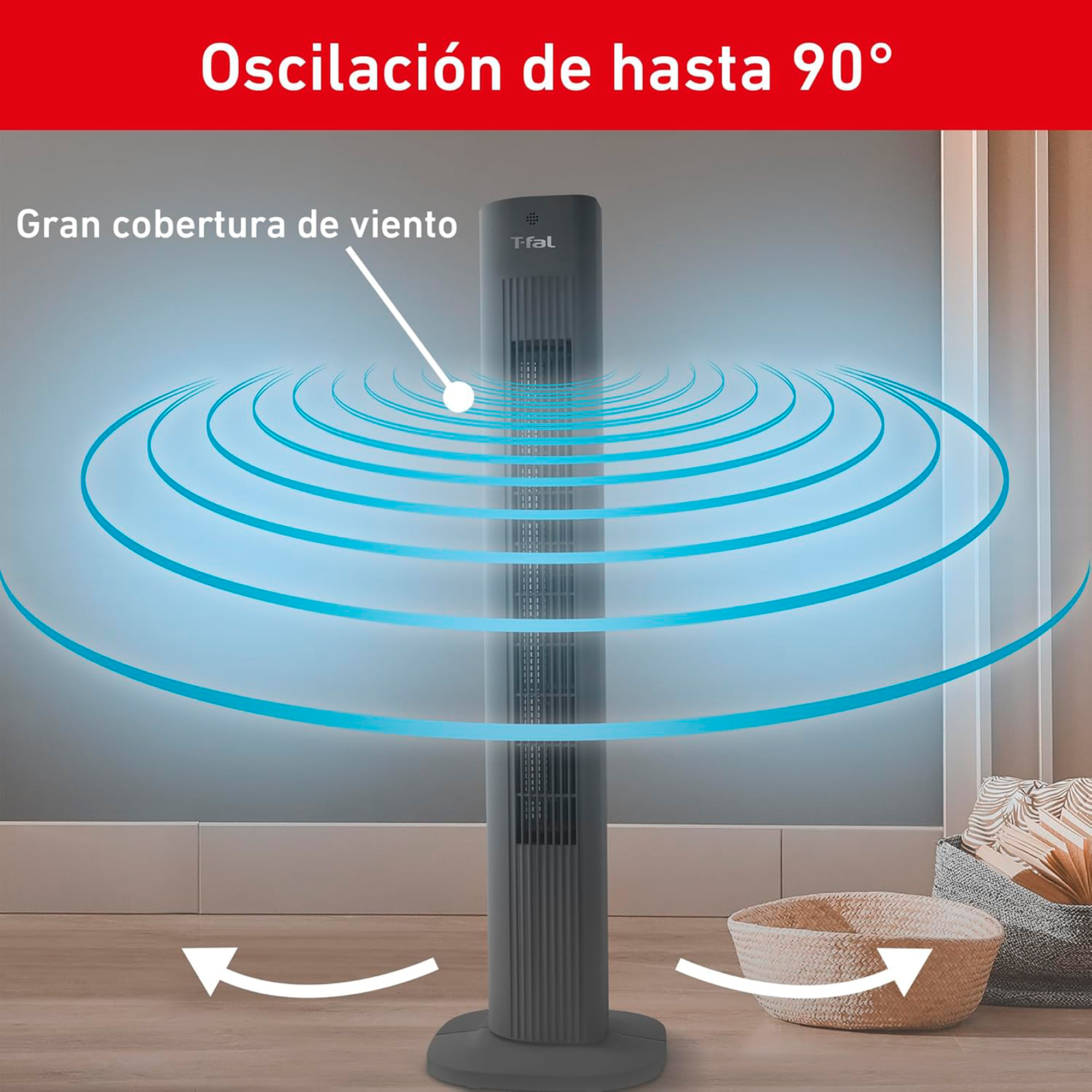 Foto 6 pulgar | Ventilador De Torre T-fal Eole Essential