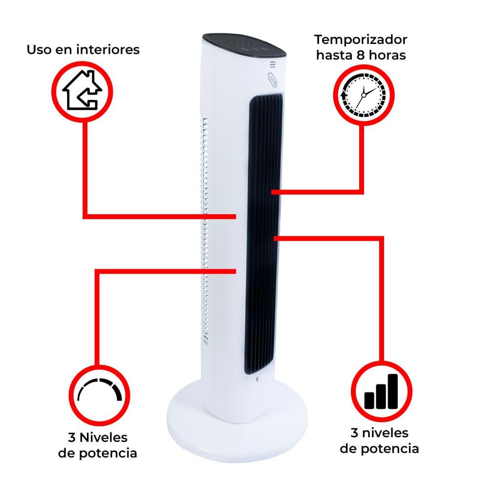 Foto 8 | Ventilador De Torre 29” Con Control Remoto  Vt29cr  Blanco  Iusa