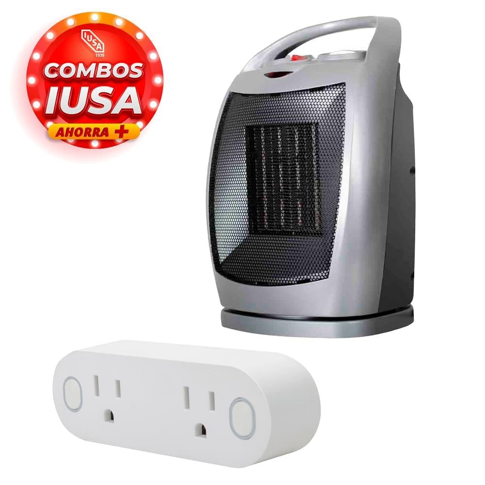 Calefactor de Escritorio + Multicontacto IUSA NSB-200C3H color Gris $1,097