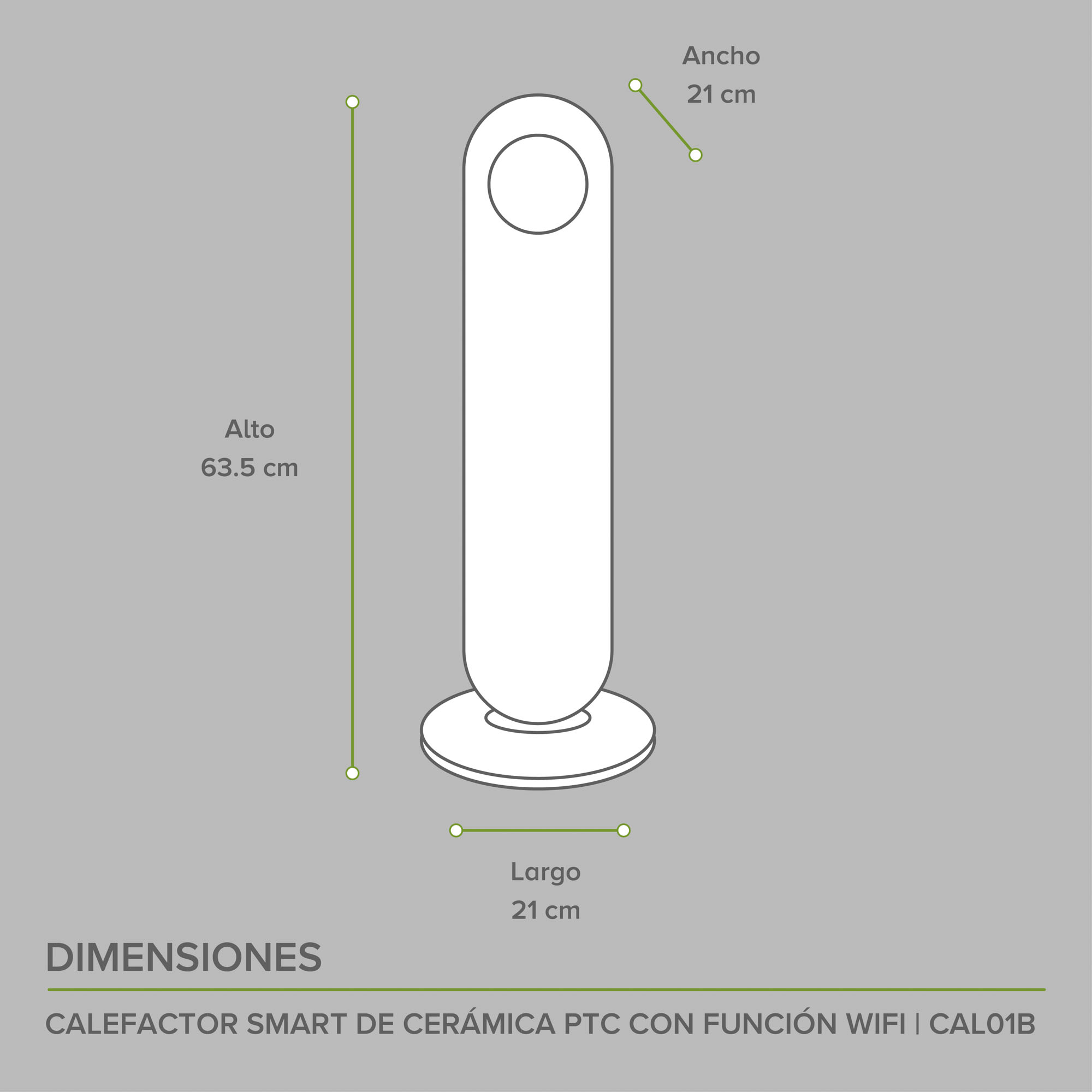 Foto 4 pulgar | Calefactor de Torre Cerámico Avera Cal01b con Temporizador Wifi