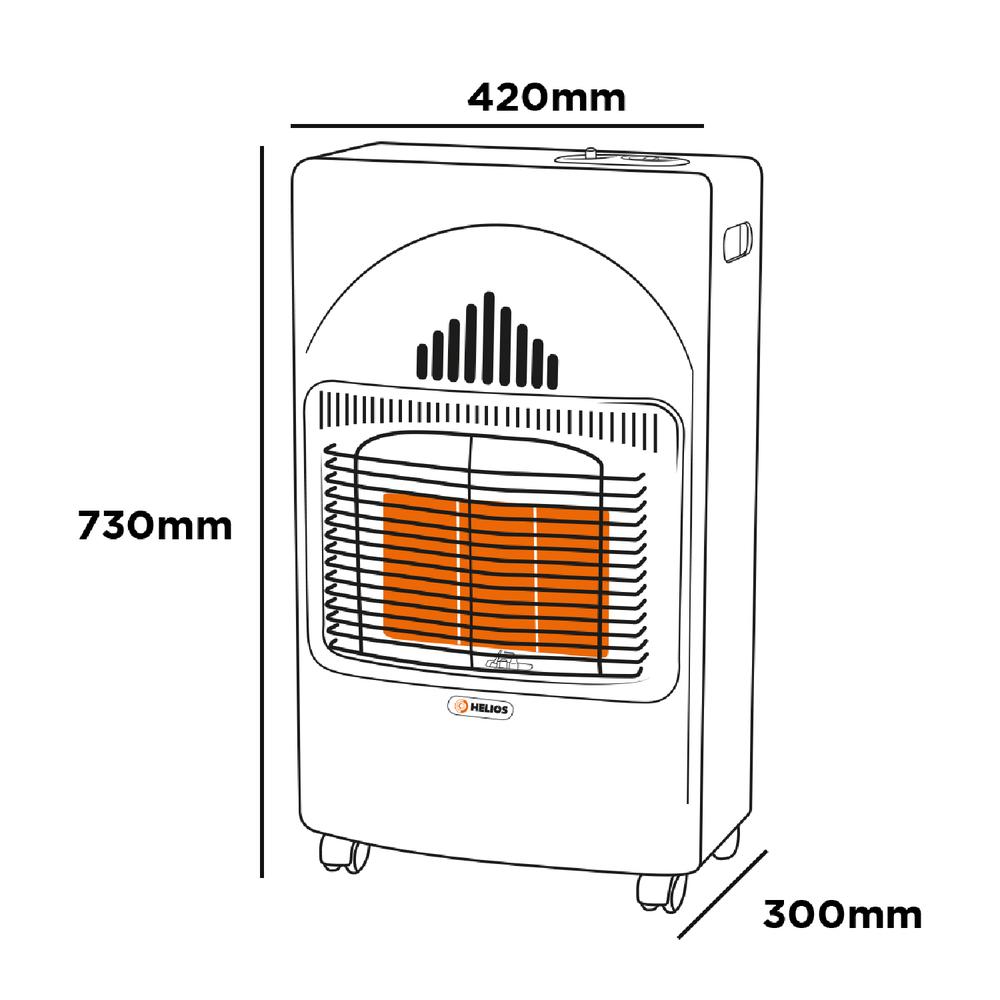 Foto 3 pulgar | Calefactor Helios M3P Portátil de Gas LP 3 Niveles