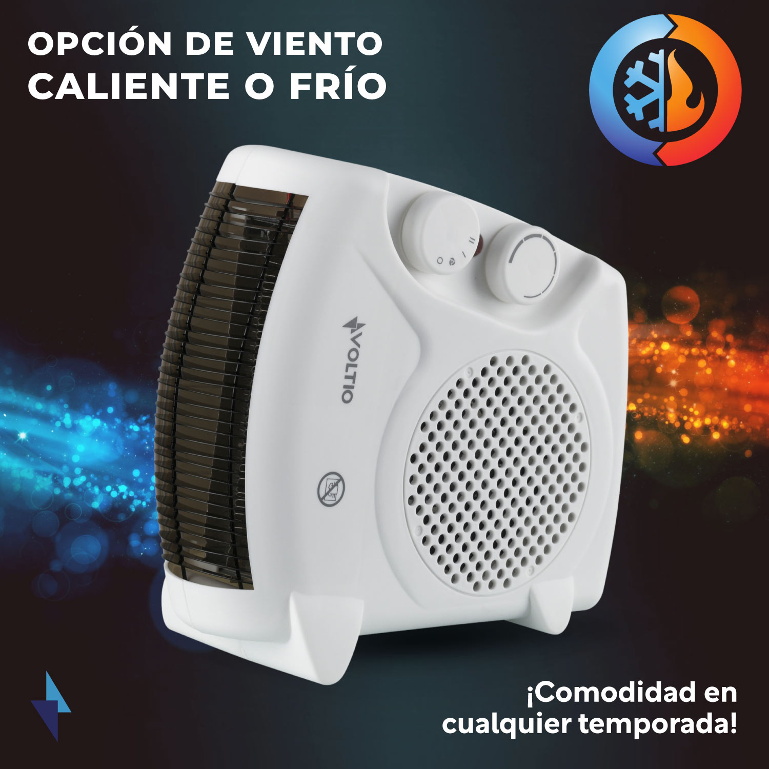 Foto 4 pulgar | Calefactor Eléctrico Voltio CE1BVOLT Blanco 1500w Portátil