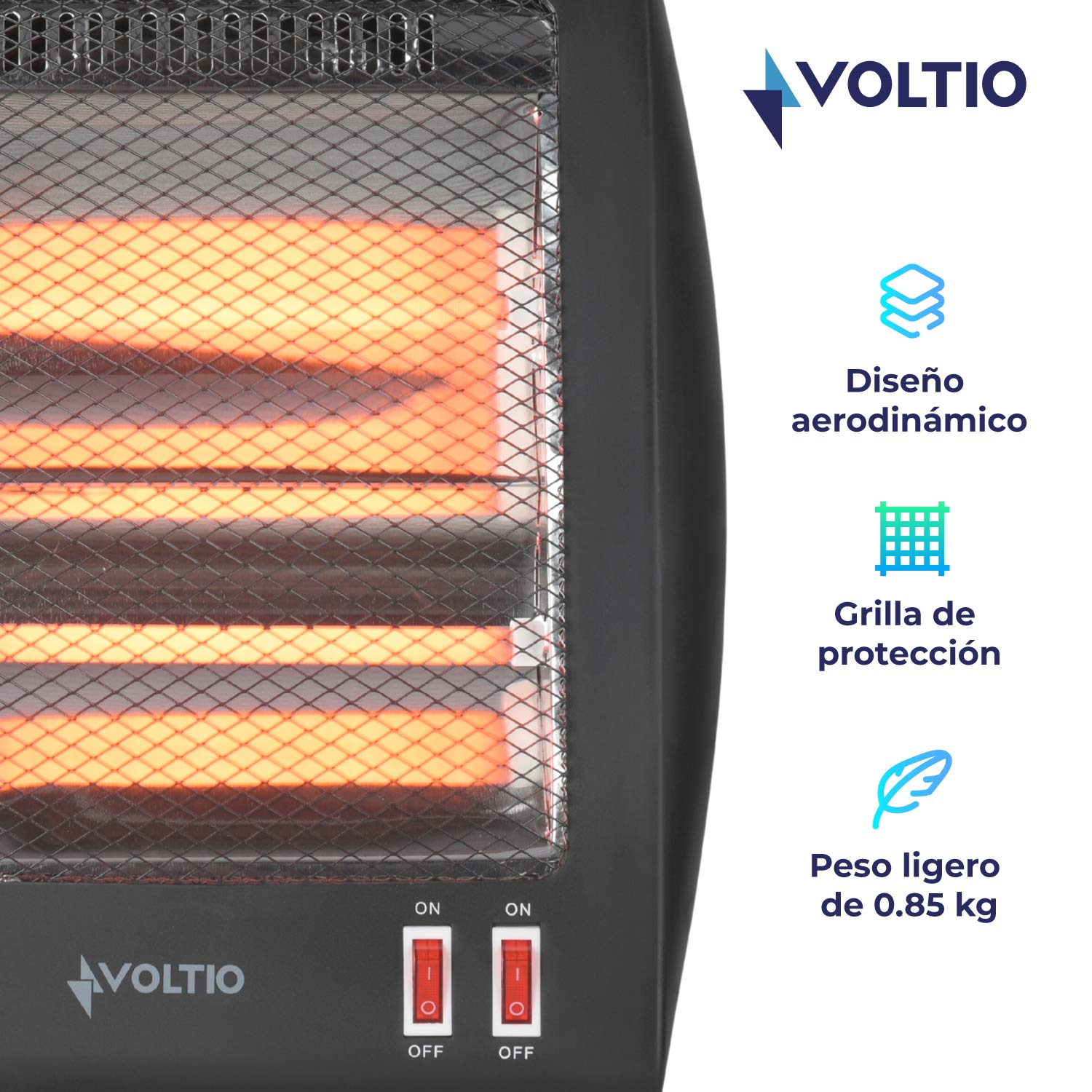 Foto 5 pulgar | Calefactor Calentador Eléctrico de Cuarzo 2 Niveles 800W