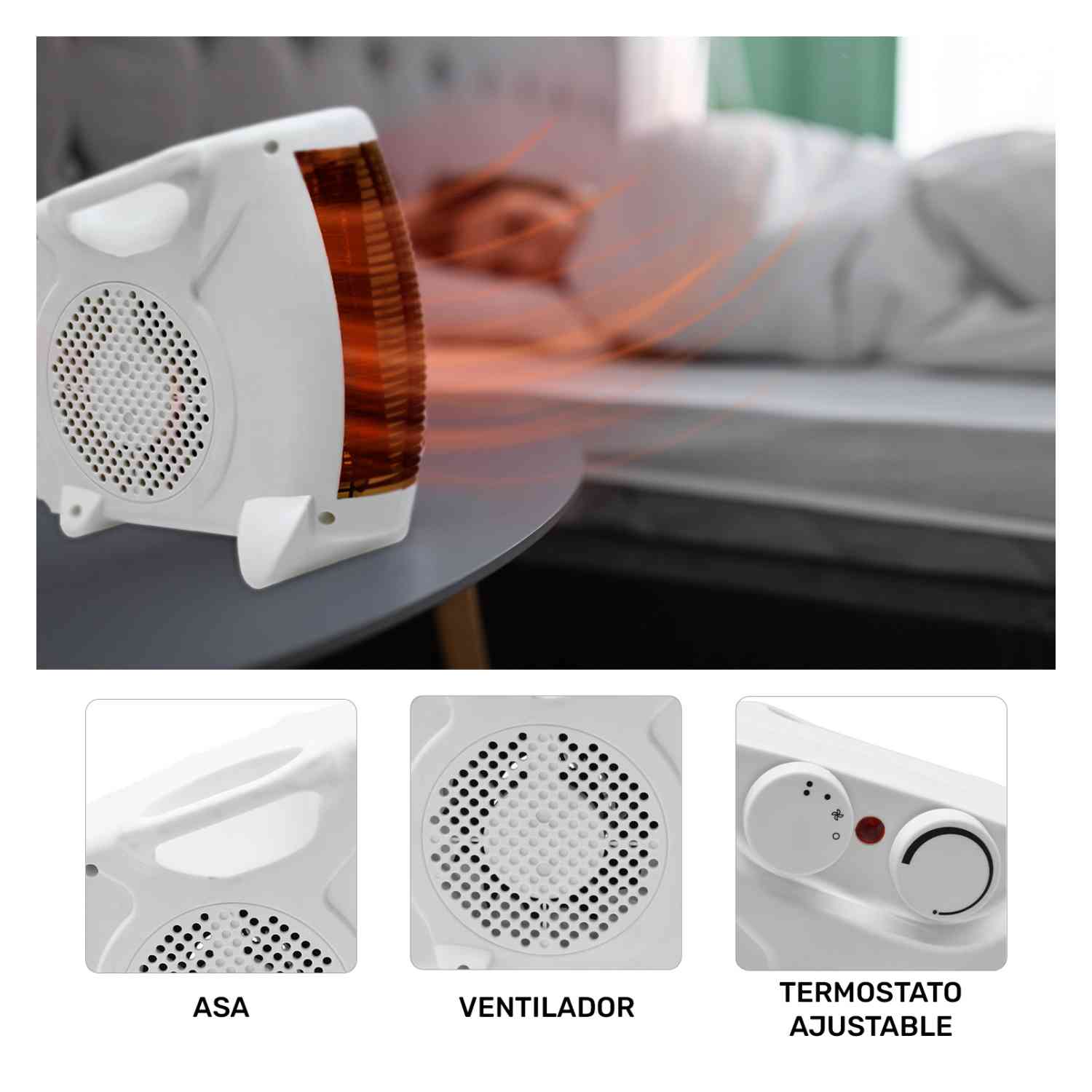 Foto 3 | Calefactor Eléctrico Portátil 4 Modos