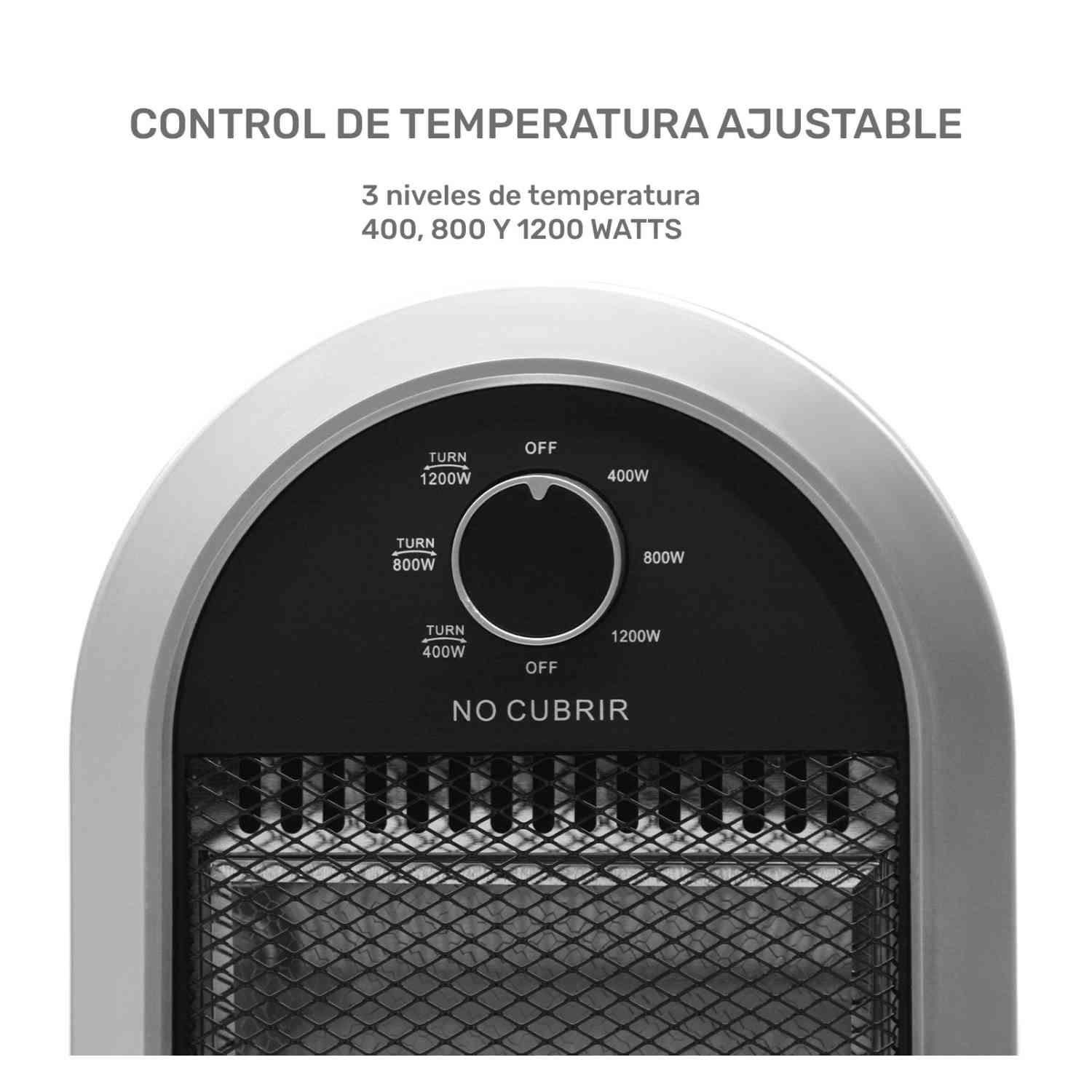 Foto 4 | Calefactor Halogeno Oscilacion 90° 6 Ajustes Electrico 1200w