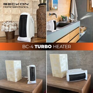 Foto 4 | Calefactor Calentador Eléctrico 26cm Con Termostato 750w / 1500w Beckon