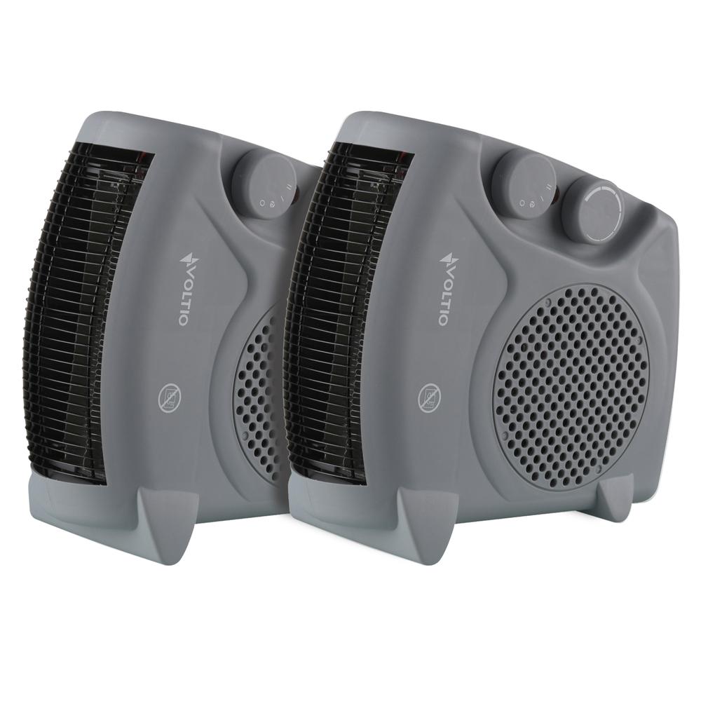 Calefactor Ventilador Calentador Eléctrico Voltio 1500w Portátil 2 piezas