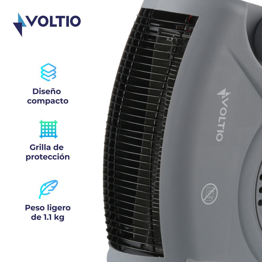 Foto 5 pulgar | Calefactor Ventilador Calentador Eléctrico Voltio 1500w Portátil 2 piezas