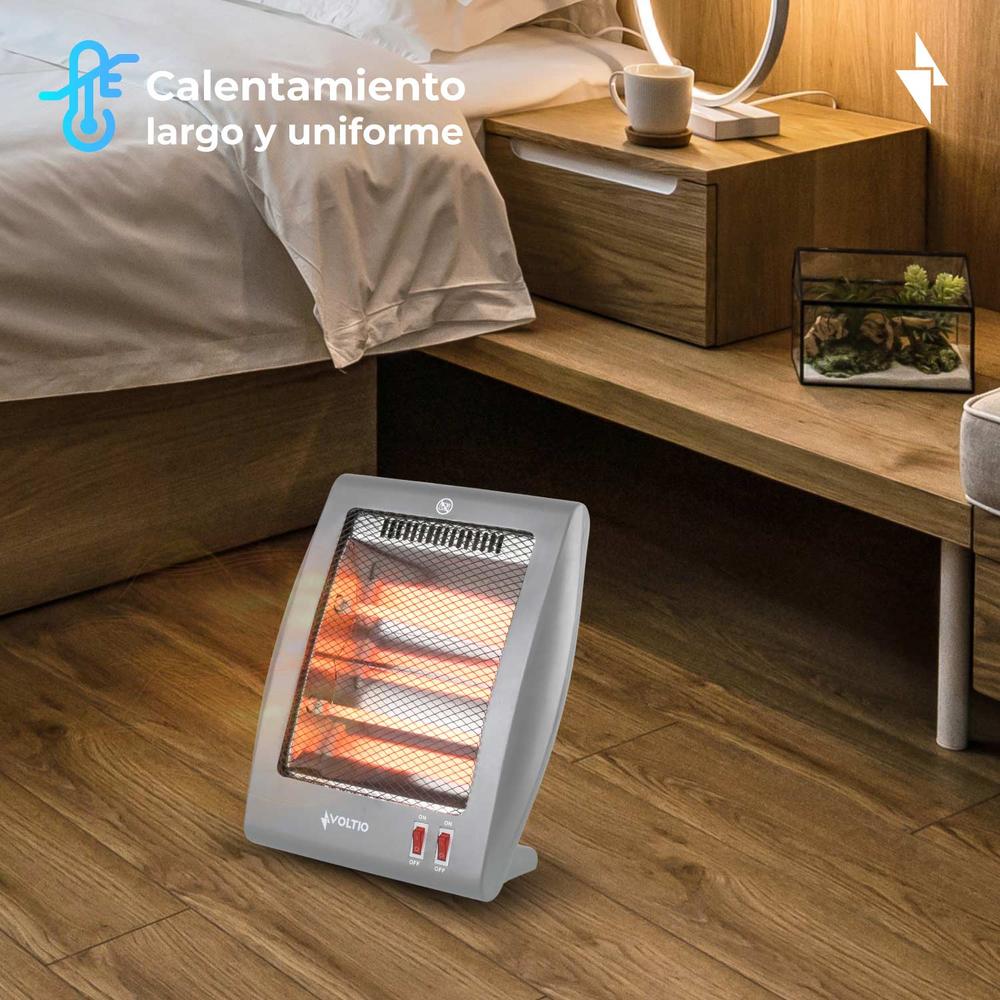 Foto 6 | Calefactor Calentador Eléctrico Cuarzo Voltio 2 Niveles 800w 2 piezas