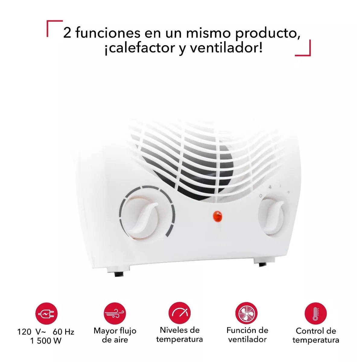 Foto 4 pulgar | Calefactor Con Ventilador Eo Safe Imports Esi-10510 Blanco