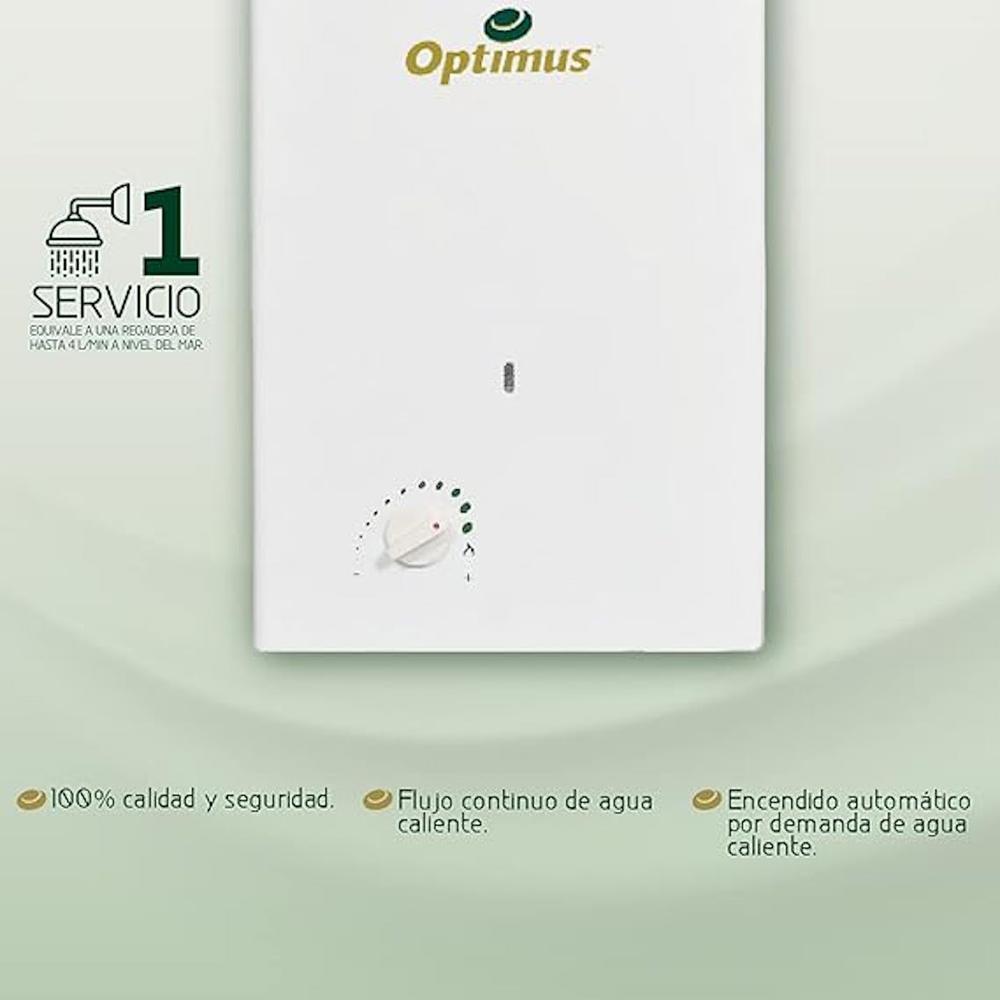 Foto 5 pulgar | Calentador Optimus Cinsa Oi-05 Gas LP Instantáneo